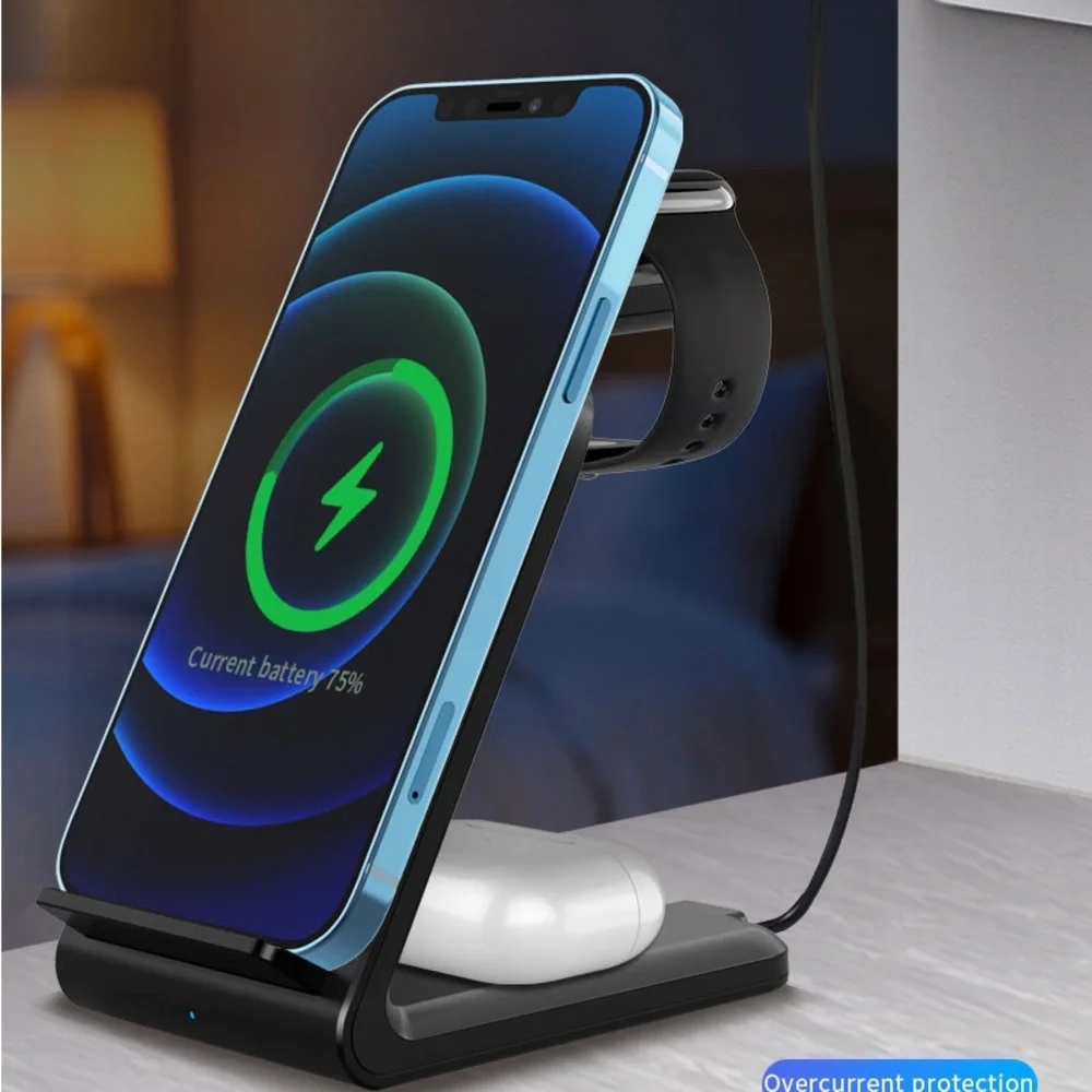 3 In 1 15W Qi Wireless Fast Charging Station For iPhone